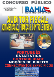 Apostila Impressa Concurso SEFAZ - BA 2019 - Auditor Fiscal: Administrao, Finanas E Controle Interno