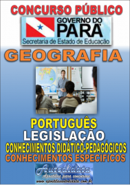 Apostila impressa Concurso SEDUC-PA 2018 - Professor de Geografia