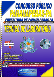 Apostila Impressa Concurso Prefeitura de Parauapebas - PA 2022 Técnico de Laboratório