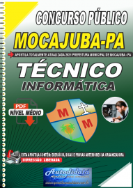 Apostila Digital Concurso Pblico Prefeitura de Mocajuba - PA 2021 Tcnico de Informtica