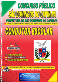 Apostila Digital Concurso Prefeitura de So Domingos do Capim - PA 2024 Condutor Escolar
