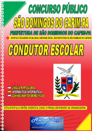 Apostila Impressa Concurso Prefeitura de So Domingos do Capim - PA 2024 Condutor Escolar