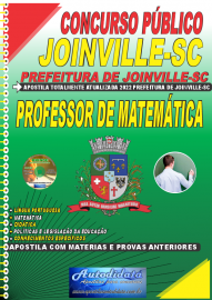 Apostila Impressa Concurso Prefeitura de Joinville - SC 2022 Professor de Matemtica