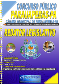 Apostila Impressa Concurso Câmera Municipal de Parauapebas - PA 2022 Redator Legislativo