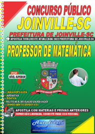 Apostila Digital Concurso Prefeitura de Joinville - SC 2022 Professor de Matemtica