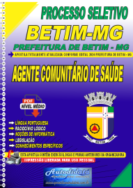 Apostila Digital Processo Seletivo Prefeitura de Betim - MG 2024 Agente Comunitrio de Sade