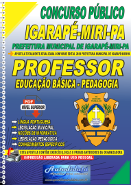 Apostila Digital Concurso Igarap-Miri - PA 2024 Professor de Educao Bsica - Pedagogia