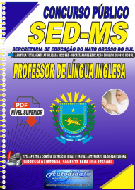 Apostila Digital Concurso Secetaria de Educação - SED - MS 2022 Professor de Língua Inglesa