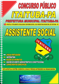 Apostila Impressa Concurso Prefeitura de Itaituba - PA 2024 Assistente Social
