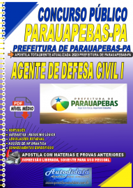 Apostila digital concurso da Prefeitura de Parauapebas 2023 - AGENTE DEFESA CIVIL I