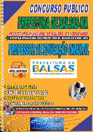 Apostila Digital Concurso Pblico Prefeitura de Balsas - MA 2020 Professor de Educao Infantil
