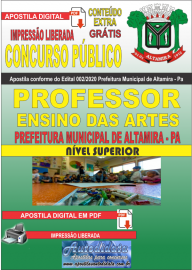 Apostila Digital Concurso Pblico Prefeitura Municipal de Altamira - Pa 2020 rea Professor de Ensino das Artes