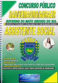 Apostila Impressa Concurso SAD, SEMAGRO e AGRAER - MS 2022 Assistente Social
