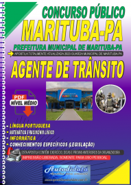 Apostila digital concurso da Prefeitura de Marituba 2024 - AGENTE DE TRANSITO