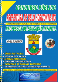 Apostila impressa Prefeitura de Belo Holorizonte SMED 2023 - Professor de Educao Infantil