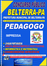 Apostila impressa concurso da Prefeitura de Belterra-PA 2023 - PEDAGOGO
