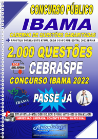 Apostila Digital Caderno de Questes IBAMA 2022 2.000 Questes Gabaritadas - Analista e Tcnico Ambiental