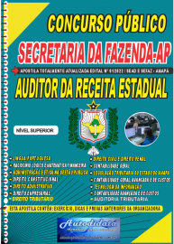 Apostila impressa Concurso SEFAZ-AP-AMAPÁ 2022 Auditor da Receita Estadual