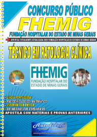Apostila Impressa Concurso FHEMIG 2023 Técnico em Patologia Clínica