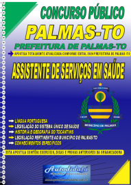 Apostila Impressa Concurso Prefeitura de Palmas - TO 2024 Assistente de Servios em Sade