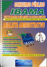 Apostila Impressa Concuso Pblico IBAMA 2022 Analista Administrativo