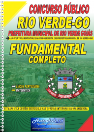 Apostila Impressa Concurso Prefeitura Rio Verde 2024 Fundamental Completo