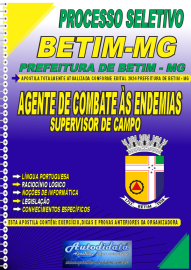 Apostila Impressa Processo Seletivo Prefeitura de Betim - MG 2024 Agente de Combate s Endemias - Supervisor de Campo