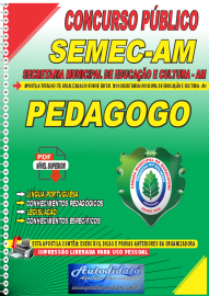 Apostila Digital Concurso SEMEC de Manacapuru - AM 2024 Pedagogo