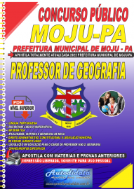 Apostila Digital Concurso Prefeitura de Moju - PA 2022 Professor de Geografia