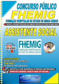 Apostila Digital Concurso FHEMIG 2023 Assistente Social