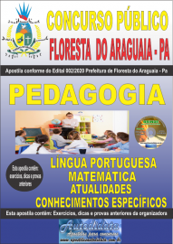Apostila Impressa Concurso Pblico Prefeitura de Floresta do Araguaia - Pa 2020 rea Pedagogia