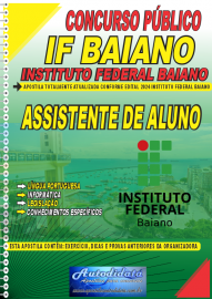 Apostila Impressa Concurso IF - Baiano 2024 Assistente de Aluno