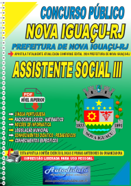Apostila Digital Concurso Nova Iguau - RJ 2024 Assistente Social lll