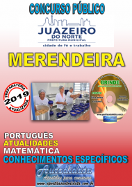 Apostila Impressa Concurso JUAZEIRO DO NORTE - CE - 2019 - Merendeira