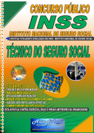 Apostila Impressa Concurso Instituto Nacional de Seguro Social - INSS 2022 Técnico do Seguro Social