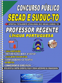 Apostila Digital concurso da SEDUC-TO 2023 - Professor Regente de Lingua Portuguesa