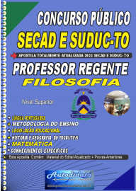 Apostila impressa concurso da SEDUC-TO 2023 - Professor Regente FILOSOFIA