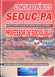 Apostila Impressa Concurso SEDUC - PA 2024 Professor de Sociologia
