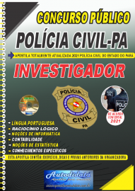 Apostila Impressa Concurso POLÍCIA CIVIL - PA 2019 - APOSTILA PREPARATÓRIA ATUALIZADA 2019  - INVESTIGADOR E ESCRIVÃO