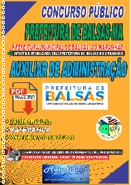 Apostila digital concurso da Prefeitura de Balsas-MA 2023 - Auxiliar de Administrao