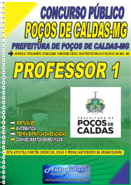 Apostila Impressa Concurso Poos de Caldas - MG 2024 Professor 1