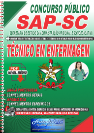 Apostila Digital Concurso Secretaria de Estado da Administração Prisional e Socioeducativa - SAP-SC 2022 Técnico em Enfermagem