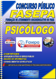 Apostila impressa concurso da concurso da FASEPA 2023 - Cargo Psiclogo