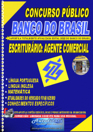 Apostila impressa Banco do Brasil 2022 - Escriturário: Agente Comercial