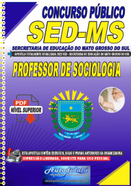 Apostila Digital Concurso Secretaria de Educação - SED - MS 2022 Professor de Sociologia