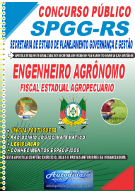 Apostila Impressa Concuso Público SPGG-RS 2021 Fiscal Estadual Agropecuário Engenheiro Agrônomo 