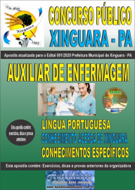 Apostila Impressa Concurso Pblico Prefeitura de Xinguara - PA 2020 Auxiliar de Enfermagem