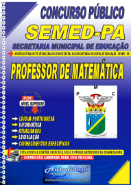 Apostila Digital Concurso Prefeitura de Castanhal - PA SEMED - PA 2024 Professor de Matemtica