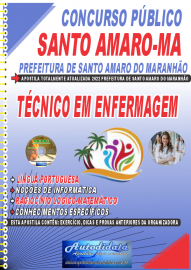 Apostila Impressa Concurso Santo Amaro-MA 2022 Tcnico em Enfermagem