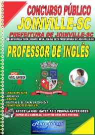 Apostila Digital Concurso Prefeitura de Joinville - SC 2022 Professor de Inglês